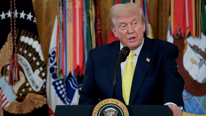 Trump warns courts against knocking down tariffs, says duties are 'huge positive' for stock market - CNBC