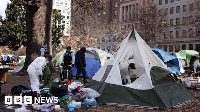 Trump demands homeless people 'immediately' move out of Washington DC - BBC